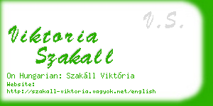 viktoria szakall business card